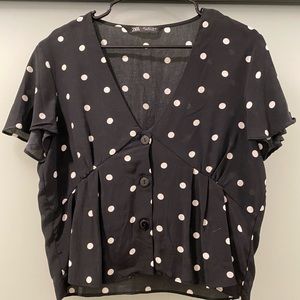 Zara Polka Dotted Top